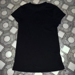 Plain black tight fit tee